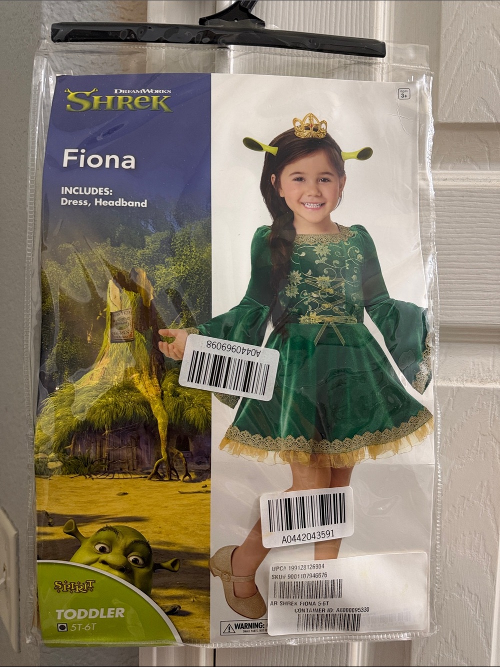 DreamWorks Shrek Fiona Toddler Dress Costume - Green & Gold